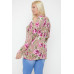 Flattering Cutout Details Floral Print Top