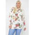 Flattering Cutout Details Floral Print Top