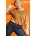 Ombre Print Long Sleeve Top With Gathered Front Detail And Raw Hem