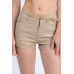 High Rise 5 Pockets Roll Up Hem Shorts