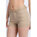 High Rise 5 Pockets Roll Up Hem Shorts