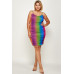 Plus Size Rainbow Ombre Print Cami Dress
