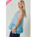 Plus Scoope Neck Sleeveless Ruffle Tunic