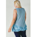 Plus Scoope Neck Sleeveless Ruffle Tunic