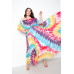 Tie Dye Off Shoulder Pleated Maxi Dress