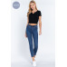 Short Slv Notched Rib Seamless Top