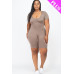 Plus Size Short Sleeve Bodycon Romper