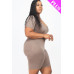 Plus Size Short Sleeve Bodycon Romper