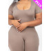 Plus Size Short Sleeve Bodycon Romper