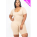 Plus Size Short Sleeve Bodycon Romper