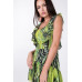 Ruffle Sleeve Tiered Bottom Print Long Dress