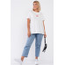 Off-white Admire Print Logo Detail Crew Neck Relaxed Fit Top