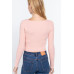 V-neck Front Knotted Crop Sweater