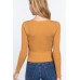 Rib Sweater Top W/front Zipper