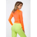 Mock Neck Zip Front Crop Top
