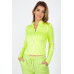 Mock Neck Zip Front Crop Top