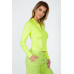Mock Neck Zip Front Crop Top
