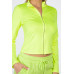 Mock Neck Zip Front Crop Top