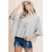 Solid Cotton Casual Top