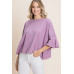 Solid Cotton Casual Top