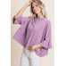 Solid Cotton Casual Top
