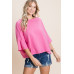 Solid Cotton Casual Top