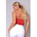 Sexy Spaghetti Strap Ruched Front Scarf Front Top