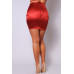 Satin Waist Tie Mini Skirt