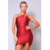 Double Strap Cutout One Shoulder Mini Dress