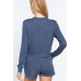 Long Slv Crew Neck Slub Terry Top