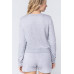 Long Slv Crew Neck Slub Terry Top