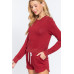 Long Slv Crew Neck Slub Terry Top