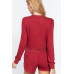 Long Slv Crew Neck Slub Terry Top