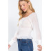 Long Slv Smocked Chiffon Top