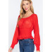Long Slv Smocked Chiffon Top