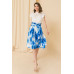 Self-buckle Belt Printed Skirt