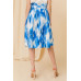 Self-buckle Belt Printed Skirt