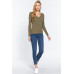 V-neck Viscose Rib Sweater