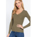 V-neck Viscose Rib Sweater
