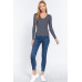 V-neck Viscose Rib Sweater