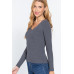 V-neck Viscose Rib Sweater