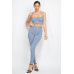 Stone Embellished Top And Pants Set