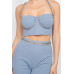 Stone Embellished Top And Pants Set