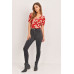 Butterfly Vneck Crop Smocked Back Waist