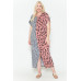 Front Slit Dolman Leopard Print Maxi Dress