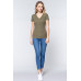 Short Sleeve V-neck Rib Top
