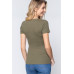 Short Sleeve V-neck Rib Top