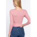 Crew Neck Knotted Crop Sweater