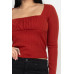 Shirred Square Neck Top