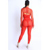 Mesh Crop Jumpsuit Set